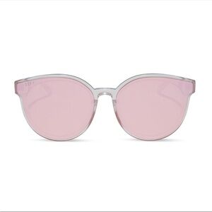 DIFF Sunglasses— Gemma Opalescent Pink + Cherry Blossom Mirror Sunglasses BNIB